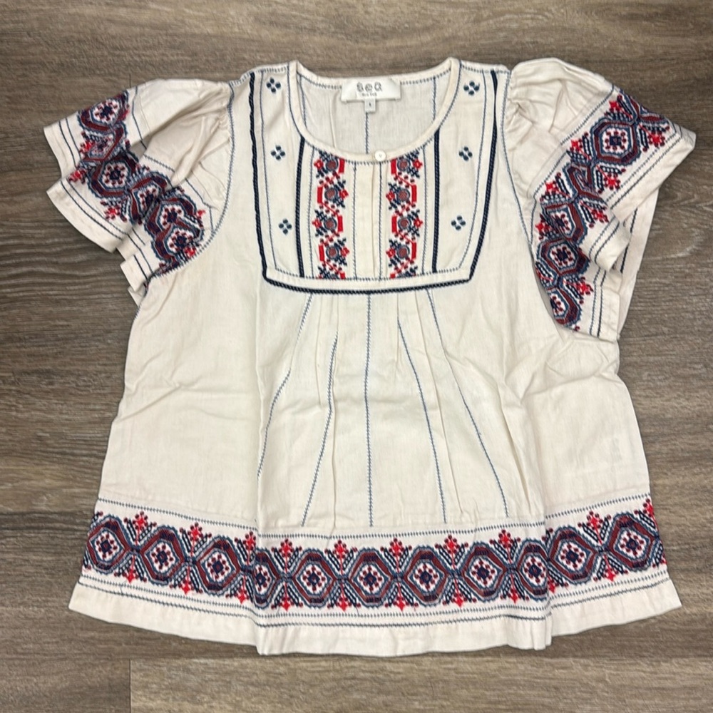 Sea Embroidered Top